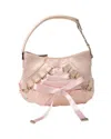 Dior Saddle Ballerina Corset Shoulder Bag In Pink Satin In Pink