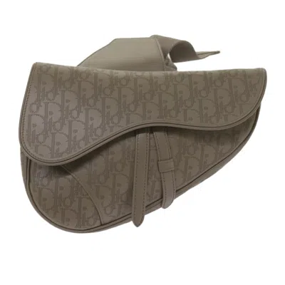 Dior Saddle Beige Canvas Shoulder Bag () In Brown