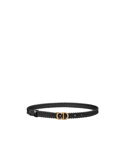 Dior Saddle Belt In Black
