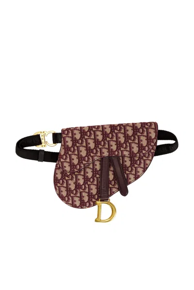 Pre-owned Dior Saddle Belt Bag In Red