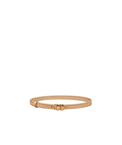 Dior Saddle Belt In Nude
