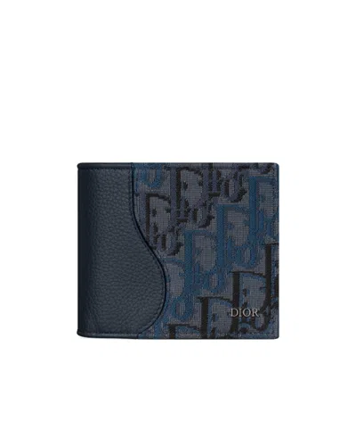 Dior Saddle Bifold Wallet In Black