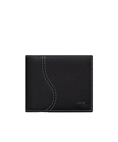 Dior Saddle Compact Purse In Black