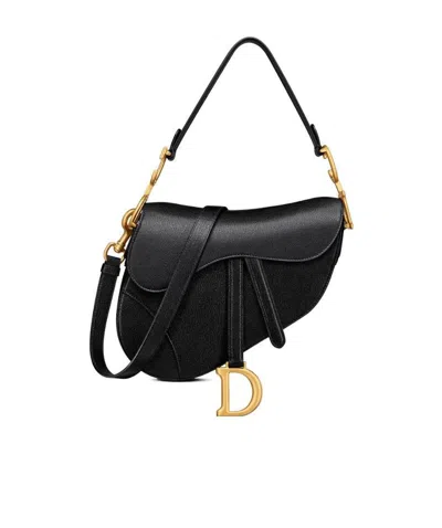 Dior Saddle D-shaped Buckle Shoulder Bag In Black