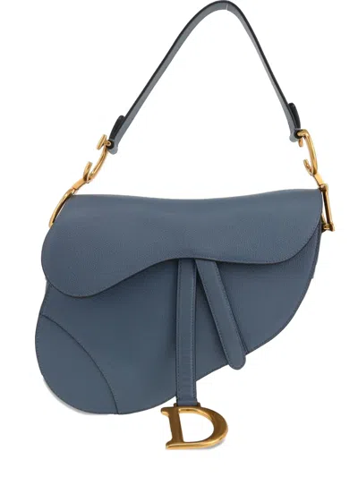 Pre-owned Dior Saddle Handbag In Blue