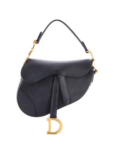Pre-owned Dior Saddle Handbag Leather Mini Shoulder Bag