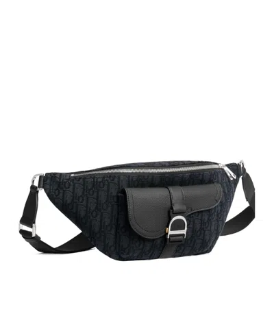 Dior Saddle Heritage Belt Bag In Blue