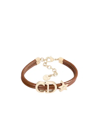 Dior Saddle Leather Bracelet In Multi