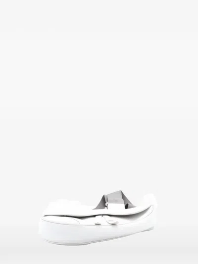 Pre-owned Dior Saddle Leather Mini Crossbody Bag In White