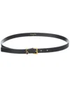 Dior Saddle Loop Leather Belt In Black