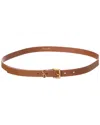 Dior Saddle Loop Leather Belt In Brown