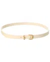Dior Saddle Loop Leather Belt In Neutral