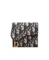 Dior Saddle Nanfair Wallet In Black