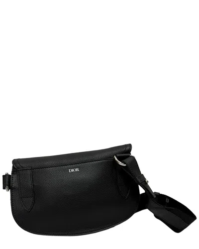 Dior Saddle Messenger Pouch (authentic Pre-loved) In Black
