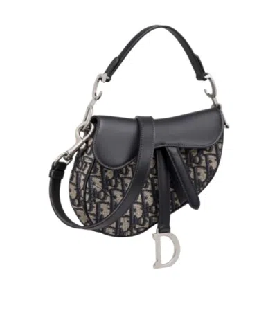 Dior Saddle Mini Flip Saddle Shoulder Bag In Black