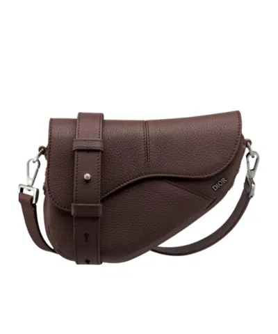 Dior Saddle Mini Shoulder Bag In Black