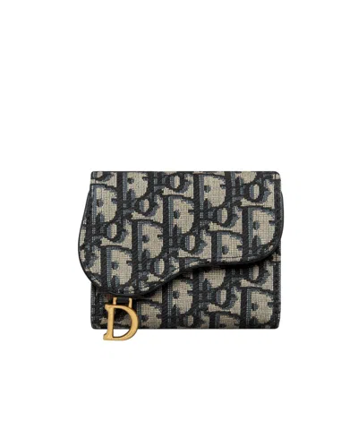Dior Saddle Nanfair Wallet In Black