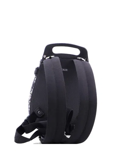 Pre-owned Dior Saddle Oblique Canvas Mini Backpack In Blue