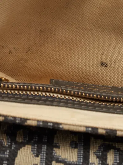 Pre-owned Dior Saddle Oblique Shoulder Bag In Neutrals