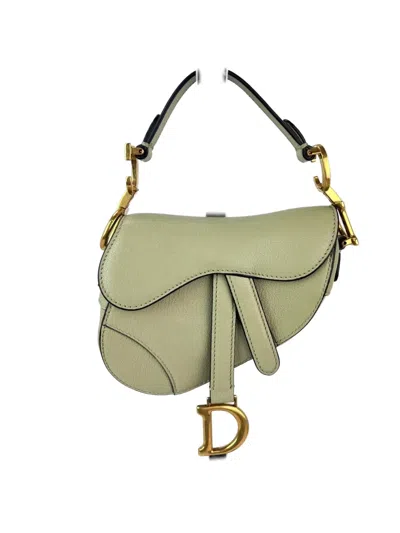 Pre-owned Dior Saddle Removable-strap Bag In Green