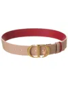 Dior Saddle Reversible Leather Belt In Red