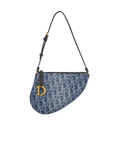 Dior Saddle Saddle Shoulder Bag In Blue