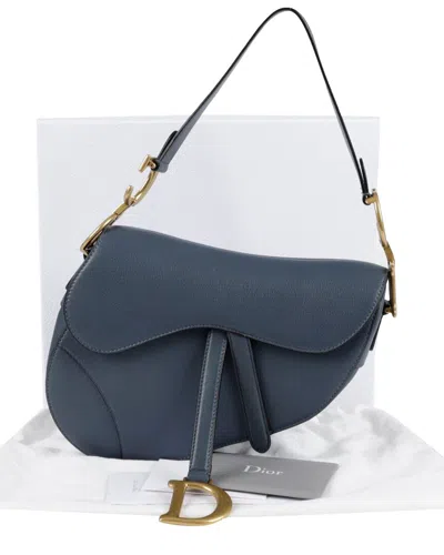 Dior Saddle Shoulder Bag (authentic Pre-loved) In Blue