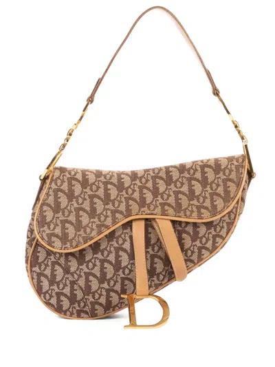 Pre-owned Dior Saddle Shoulder Bag In Brown