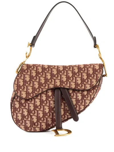 Pre-owned Dior Saddle Shoulder Bag In Neutral