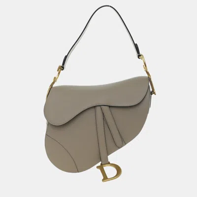 Pre-owned Dior Saddle With Strap Medium Bag In Brown