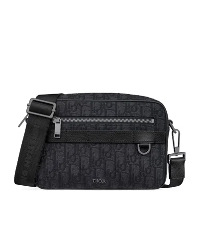 Dior Safari Messenger Shoulder Bag In Black