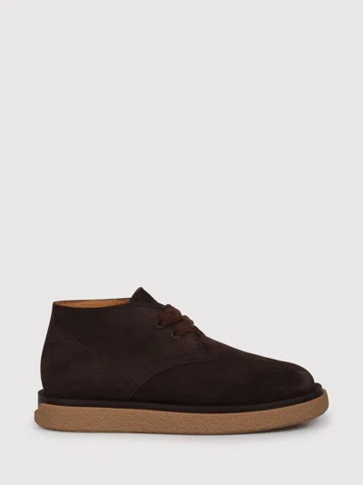 Dior Sahara Desert Suede Boots In Dark Brown