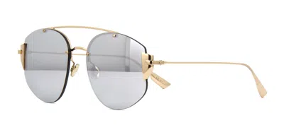Pre-owned Dior Saint Laurent Sl M105/f Black Gold/grey Polarized (006) Sunglasses In Silver Mirrored
