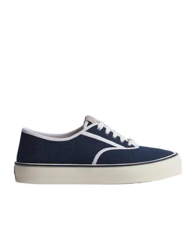 Dior Lace Up Low Top Sneakers Rubber Sole In Blue
