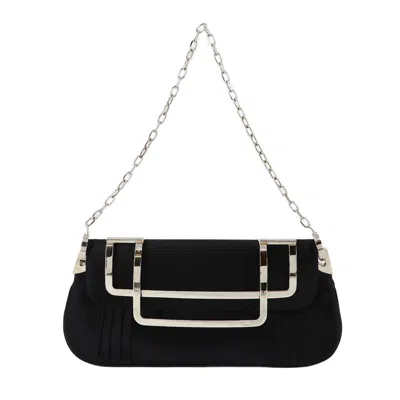 Pre-owned Dior Satin Clutch Bag Handbag () In Black
