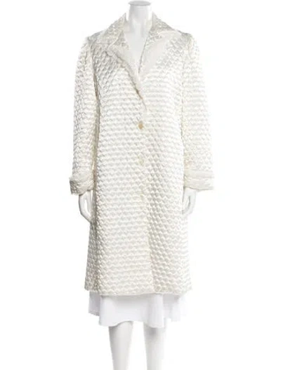 Pre-owned Dior Satin Coat In Neutral