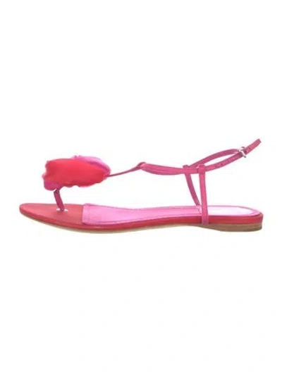 Pre-owned Dior Satin Flats In Pink