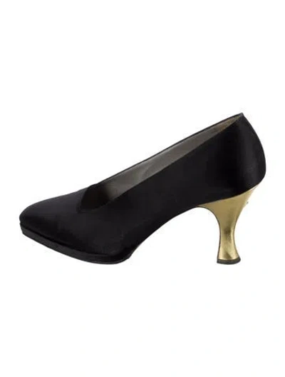 Pre-owned Dior Satin Pumps In Black