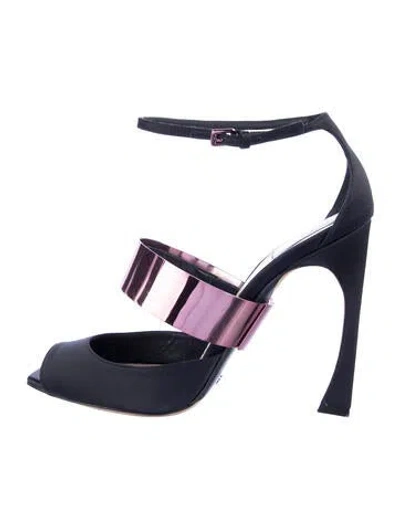Pre-owned Dior Satin Pumps In Blue