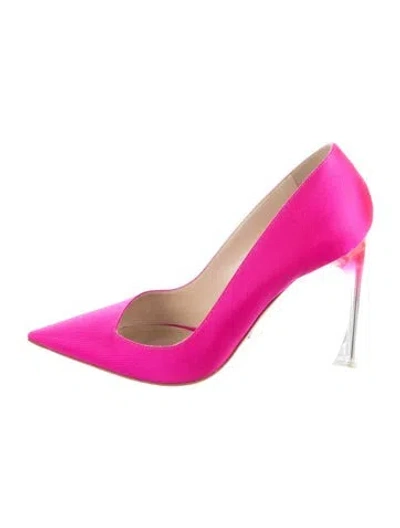 Pre-owned Dior Satin Pumps In Pink