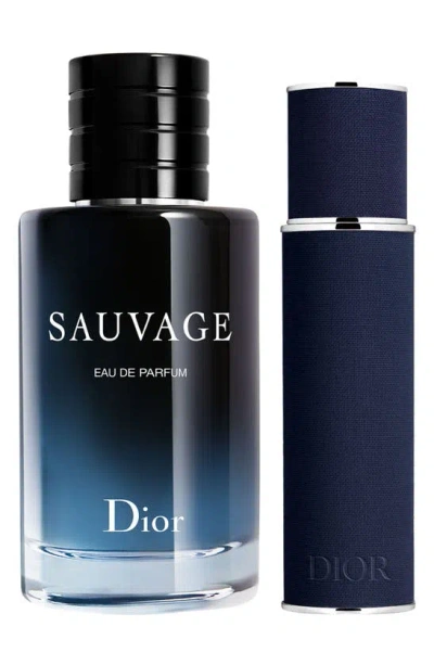 Dior Men's Sauvage Eau De Parfum & Travel Spray Gift Set In White