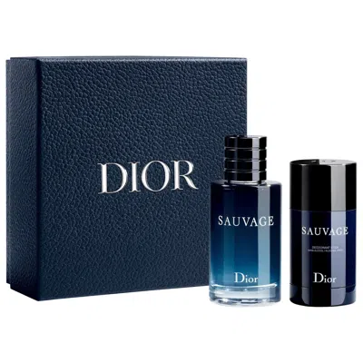 Dior Sauvage Eau De Toilette & Deodorant Gift Set In Blue