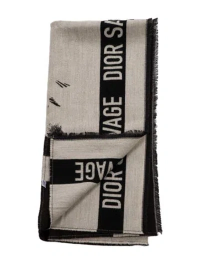 Pre-owned Dior Sauvage Throw Blanket In Brown