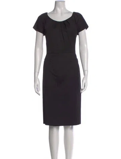 Pre-owned Dior Scoop Neck Knee-length Dress In Black