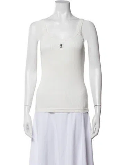 Pre-owned Dior Scoop Neck Sleeveless Top In Neutrals