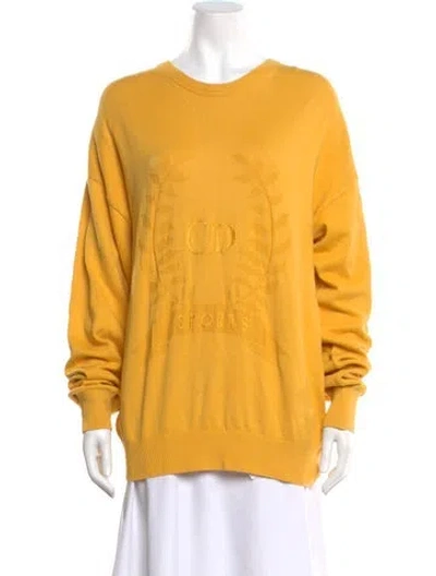 Pre-owned Dior Scoop Neck Sweater In Yellow