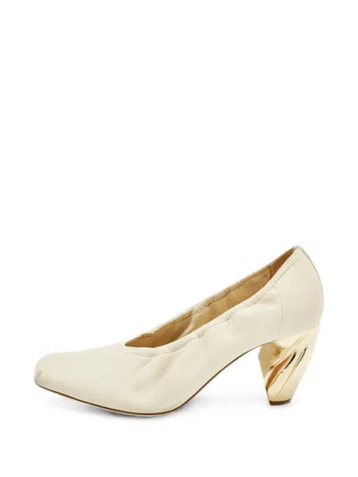 Pre-owned Dior Scrunch Square-toe Pumps In Neutral