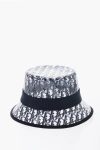 DIOR SEE-THROUGH PVC FRENCH OBLIQUE BUCKET HAT WITH ALL-OVER LOGO