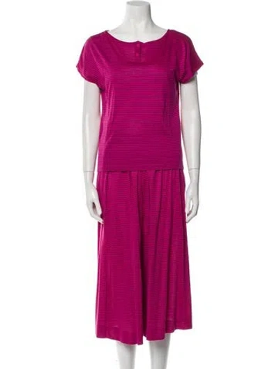 Pre-owned Dior Separates Printed Pant Set In Pink