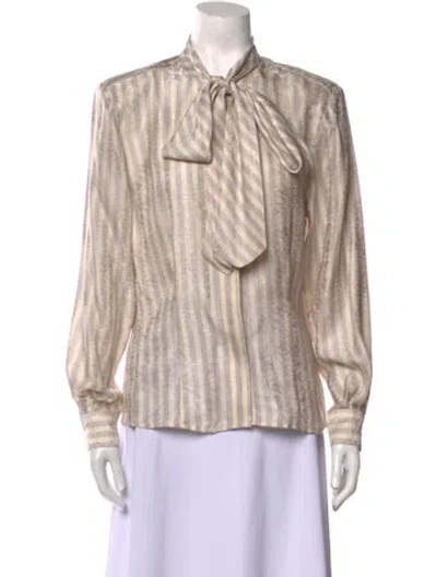 Pre-owned Dior Separates Silk Blouse In Neutral